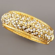 Jose & Maria Barrera Pave-Crystal Bracelet, Golden