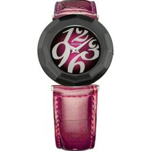 Jowissa Women's J1.043.L Safira 24 Maroon sunray Dial Leather Wat ...
