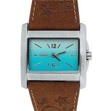 Kahuna Ladies Floral Design 3atm Brown Pu Strap Fashion Watch Akls-0139l