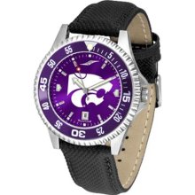 Kansas State Wildcats KSU Mens Leather Anochrome Watch