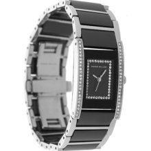 Karen Millen Ladies Stainless Steel Black Bracelet Watch Km-c040