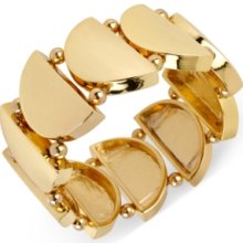 Kenneth Cole New York Bracelet, Gold-Tone Geometric Stretch Bracelet