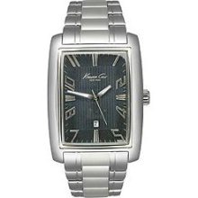 Kenneth Cole Steel Date Mens Dress Watch Kc3936