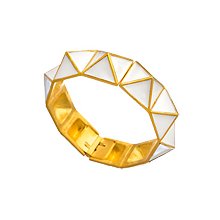 Kenneth Jay Lane White Pyramid Bangle