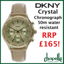 Ladies Dkny Crystal Set Chronograph Watch Ny8254