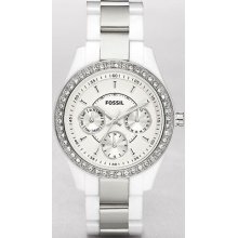 Ladies Fossil Es2807 Silver Steel Casual Watch