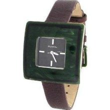 Ladies Fossil Leather Band Watch Es1829