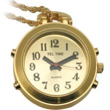Ladies Gold-colored Tel-time Pendant Talking Watch Wi