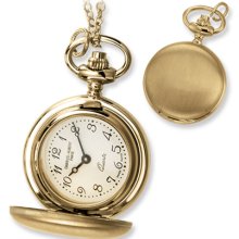 Ladies, Gold-plated Brass, Satin Pocket Watch Necklace