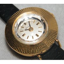 Ladies Gold Plated Swiss Made Nivada Colorama Mechanical Wind Watch