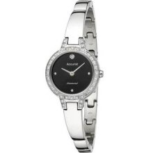 Ladies Mother-of-pearl & Diamond Pure Precision Lb1585b Watch By Accurist