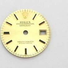 Ladies Rolex Datejust Black Gold Markers Watch Dial Champagne 6917 74h