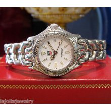 Ladies Tag Heuer Link Series S/el Stainless Steel White Dial Watch