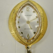 Ladies Vintage Dorset Pendant Watch With Chain White Dial Running 1j Mechanical