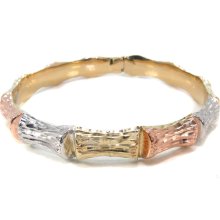 Ladies Women 14k Yellow Gold 2.5inches 2.6inches Bracelet 13.80 grams