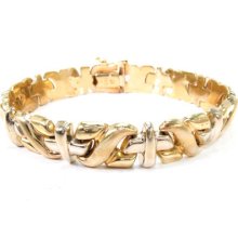 Ladies Women 14k Yellow Gold 7inches 10mm Link Bracelet 15.20 grams