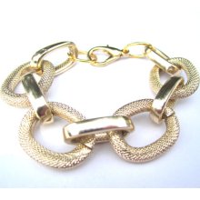 LARGE GOLD Faux PAVE Chain Bracelet