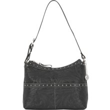 Leather Shoulder Bag - Heartland - Black - American West