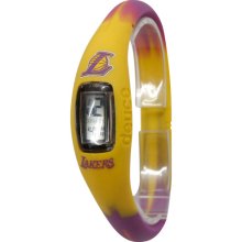 Los Angeles Laker watch : Deuce Los Angeles Lakers Gold-Purple NBA Silicone Digital Watch
