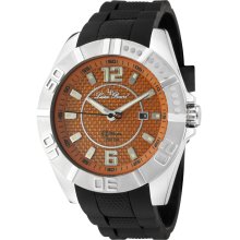 Lucien Piccard Men's 'A Diver' Black Silicon Watch ...