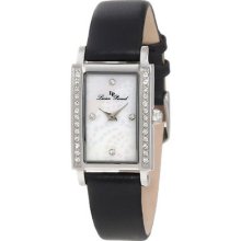 Lucien Piccard Women 11673-02mop-blk Monte Baldo Crystal Accents-mother Of Pearl