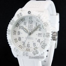 Luminox Men Swiss Made Navy Seal 200m Whiteout Dial 44mm Poly-u Strap 3057wo