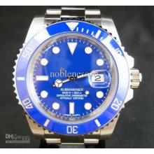 Luxury Mens Watch Sapphire Sub Blue Dial 18k White Gold 116619 Ceram