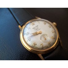 Made In Germany Antique 1950's Anker De Lux Men's Watchgold Platednicely Aged