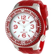 Men's 21818S-C-OS Neptune White Dial Red Silicone