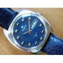 Mens Antique Watch Sporty One Nivada Vintage Wristwatch