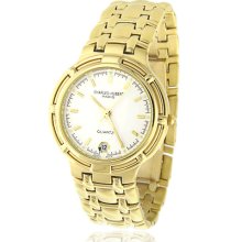 Men's Charles Hubert Gold-Plated Classic Round Dial Watch