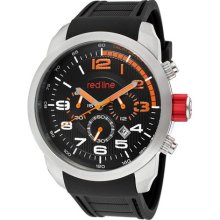 Men's Overdrive Chronograph Black Dial Black Rubber ...