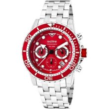 Men's Piston Chronograph Red Dial Red Bezel Stainless Steel ...