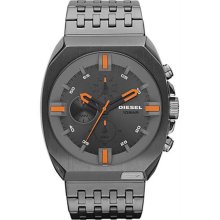 Men's Stainless Steel Case and Bracelet Black Dial Chronograph