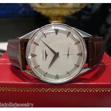 Mens Vintage Longines 14k White Gold Dress Watch