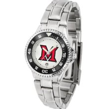 Miami Ohio Redhawks Womens Competitor Steel Band Watch