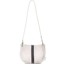 Michael Michael Kors White Leather Vivian Convertible Crossbody Shoulder Bag