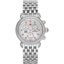 MICHELE CSX Day Diamond-Embellished Stainless Steel Watch Head, 36mm