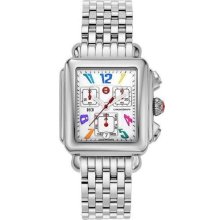 Michele MWW06P000018 Watch Deco Carousel Ladies - White Dial