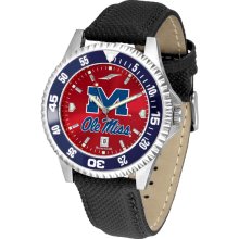 Mississippi Rebels Competitor AnoChrome Poly/Leather Band Watch