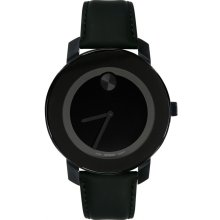 Movado Bold 3600005 Watch Large Unisex - Black Dial PVD Steel Case Quartz Movement