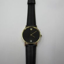 Movado Zenith Solid 18k Museum Date Watch