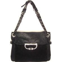 Mulberry Black Suede & Leather Shoulder Bag