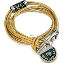 Multi leather strands wrap bracelet