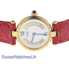 Must De Cartier Gold Plated Ladies Watch Shipped From London,uk, Contact Us