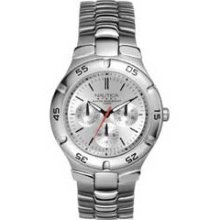 Nautica Silver Metal Round Multi Function Watch, Dial