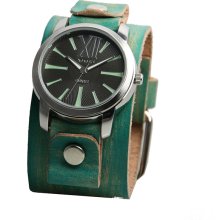 Nemesis Women's Green Leather Band Watch (Nemesis Women's Exclusive Roman Green Leather Band Watch)