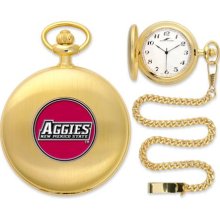 New Mexico State Aggies NMSU Gold Pocket Watch