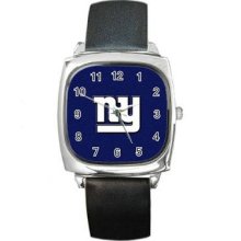 New York Giants Unisex Silver-Tone Square Metal Watch 09