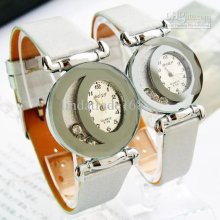 Newly Fashion Lovers Crystal Leather Belt Watch Gift Couple Watch Th